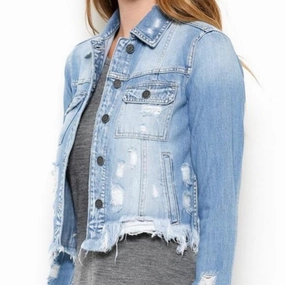 Multipurpose Layering Piece PolyesterBlend Revival Denim Jean Jacket