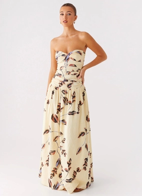 Rhea Ruched Maxi Dress - Buttercream Bliss Flexible Style Everyday Ready