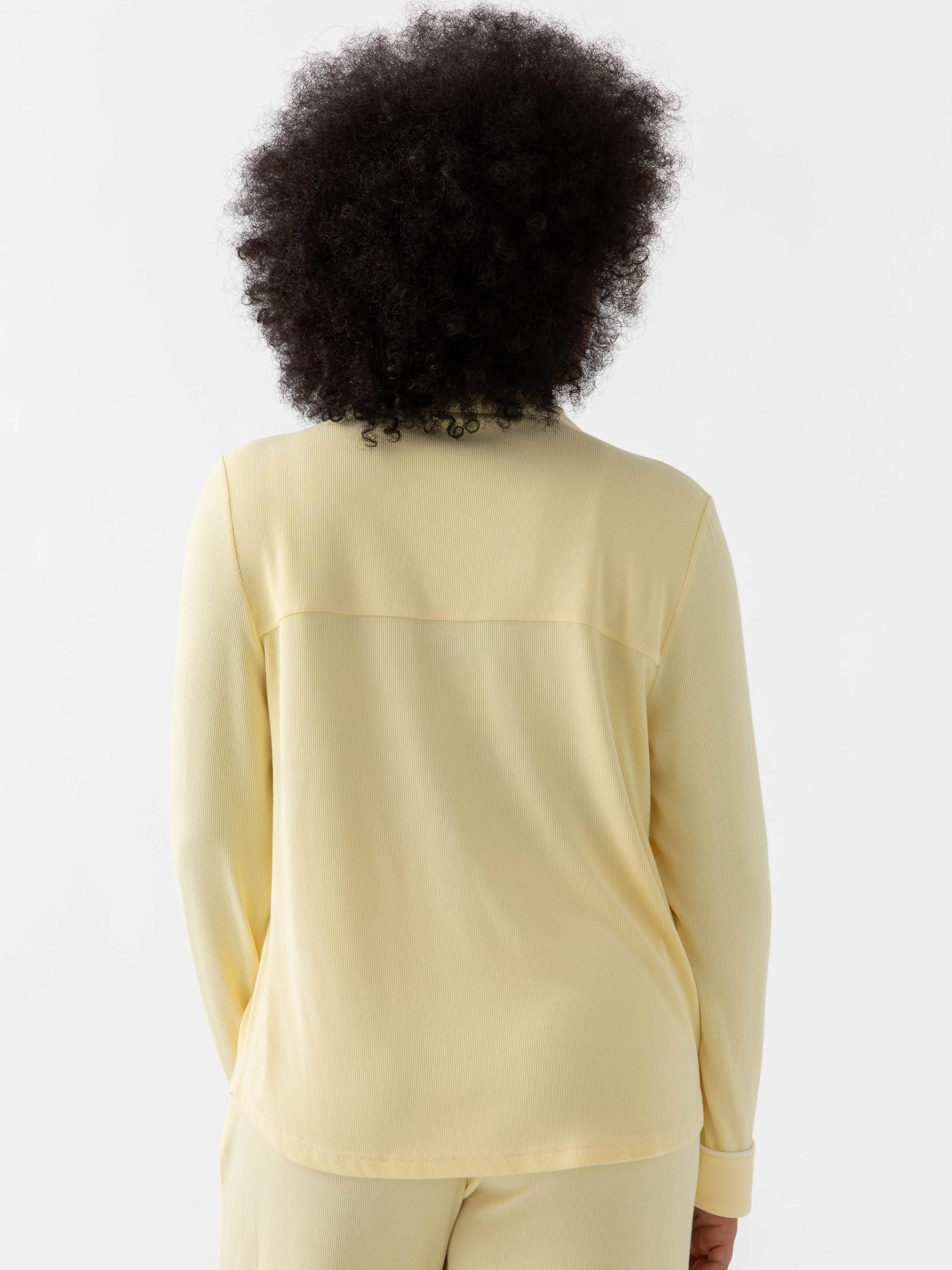 Rib-Knit Classic Long Sleeve Pajama Set