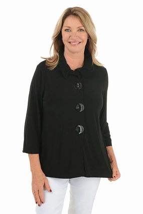 TailoredCut Triple Button Swing Jacket