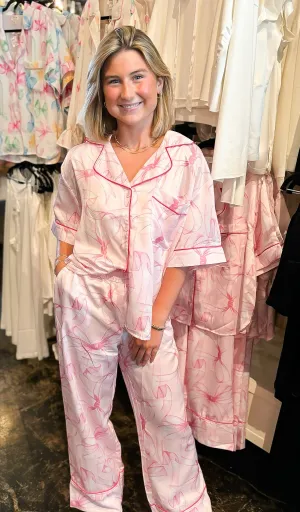 Ribbon Print Pajama Set