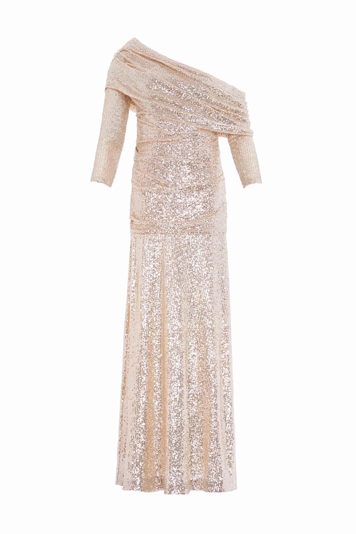 Nova One-Shoulder Ankle Gown Tactile Feel Pure Piece