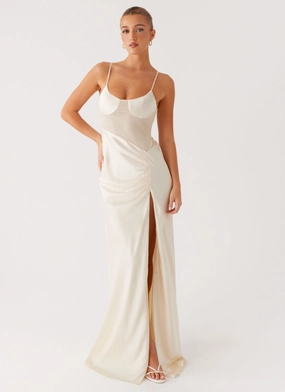 Year Round Multi Season Rising Sun Maxi Dress - Off White
