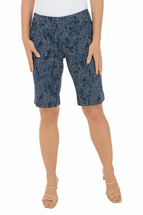 Riviera Flourish Pull-On Bermuda Short vest Low Profile Zipper