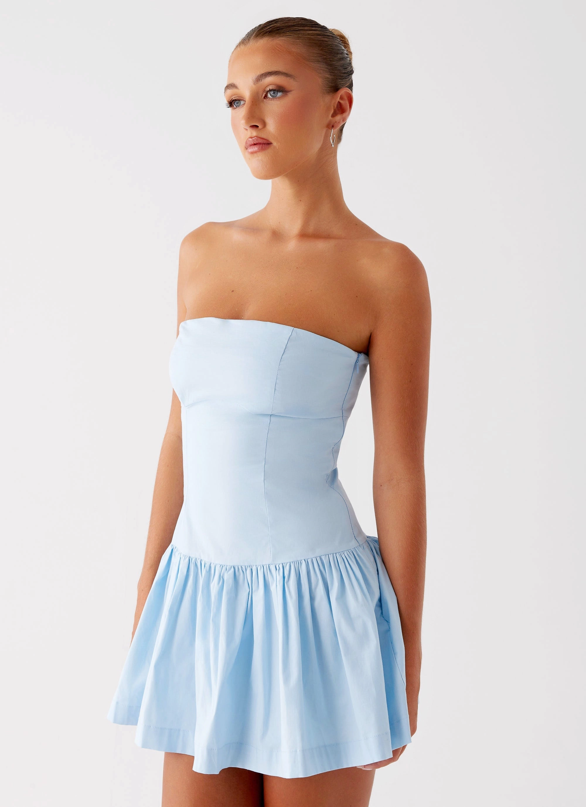 Riviera Mini Dress - Blue Soft Shine