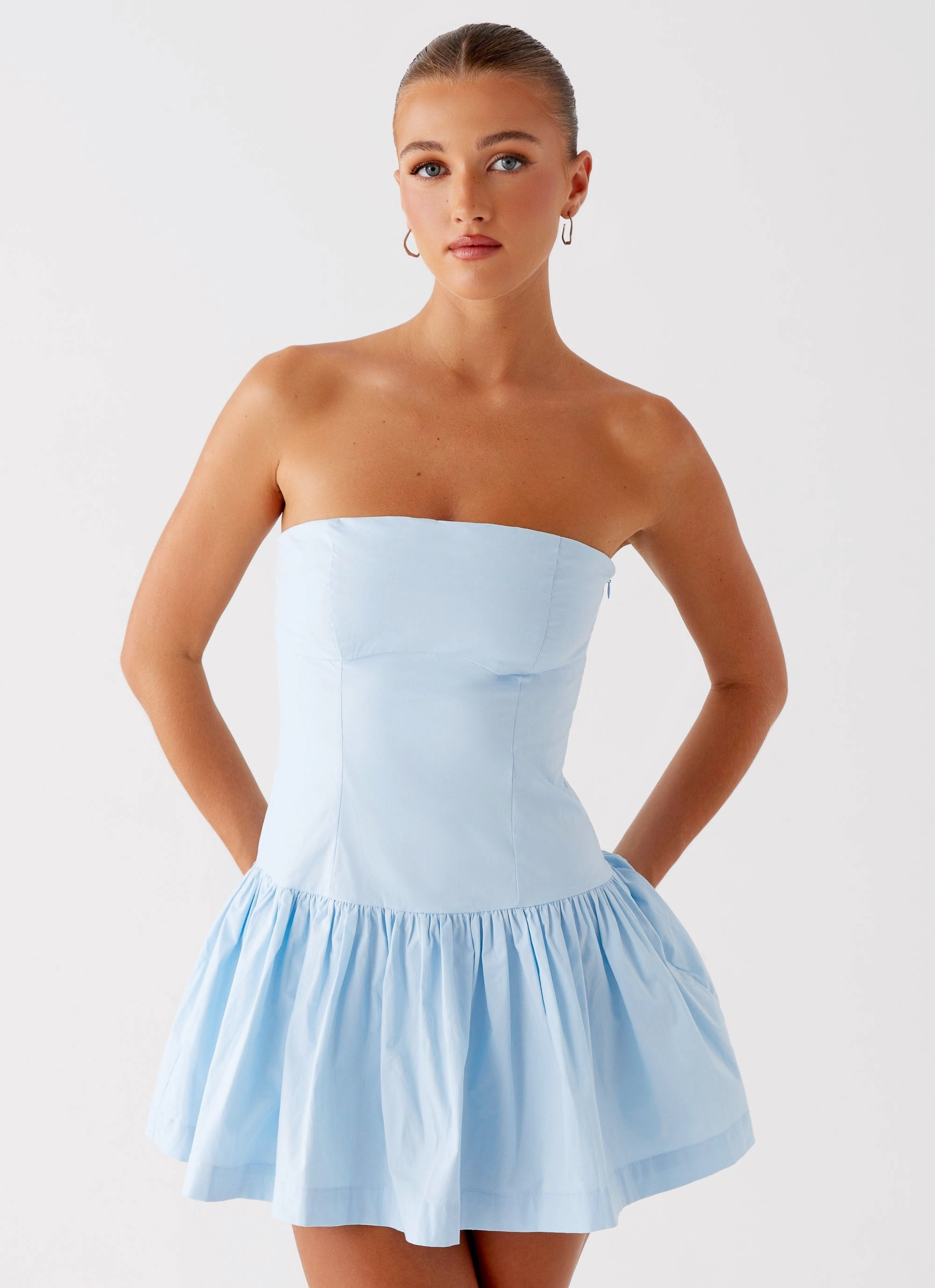 Bohemian-Style Smart Layer Wear Riviera Mini Dress - Blue