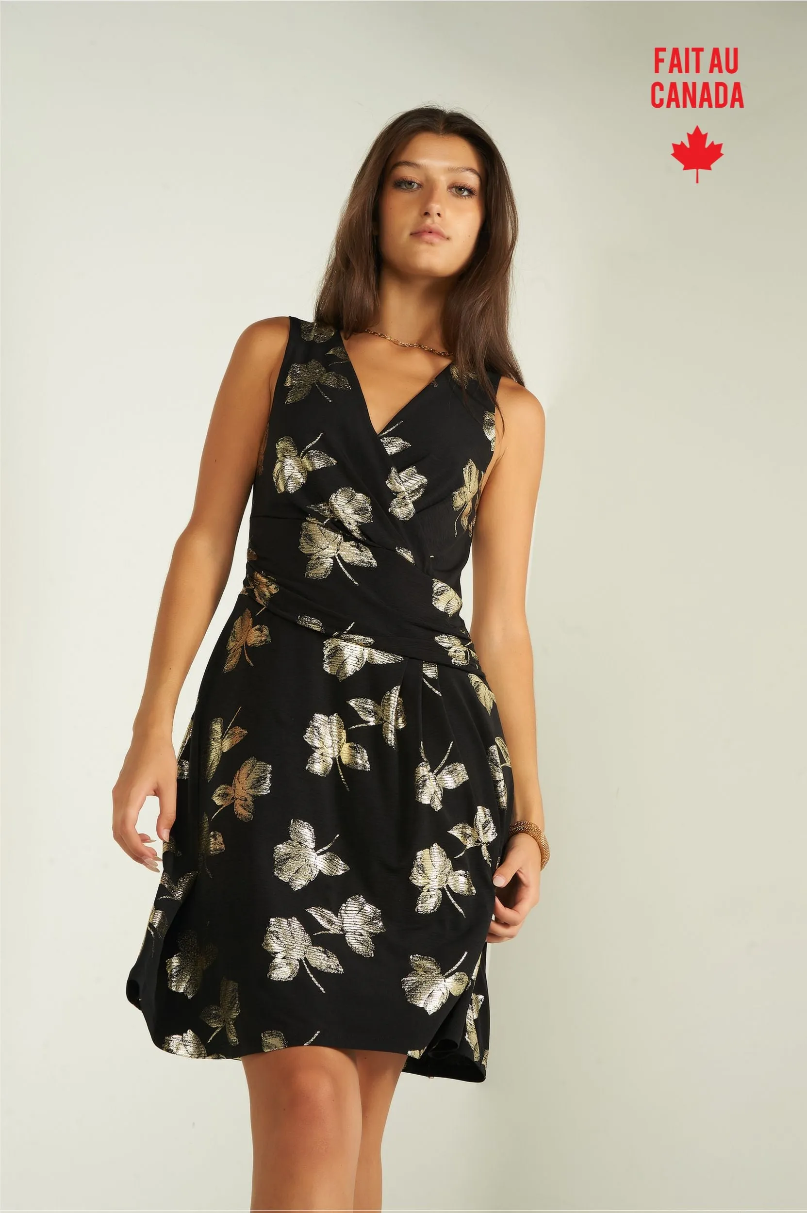 Robe cache-coeur sans manches - ORIANE - (R-C1)