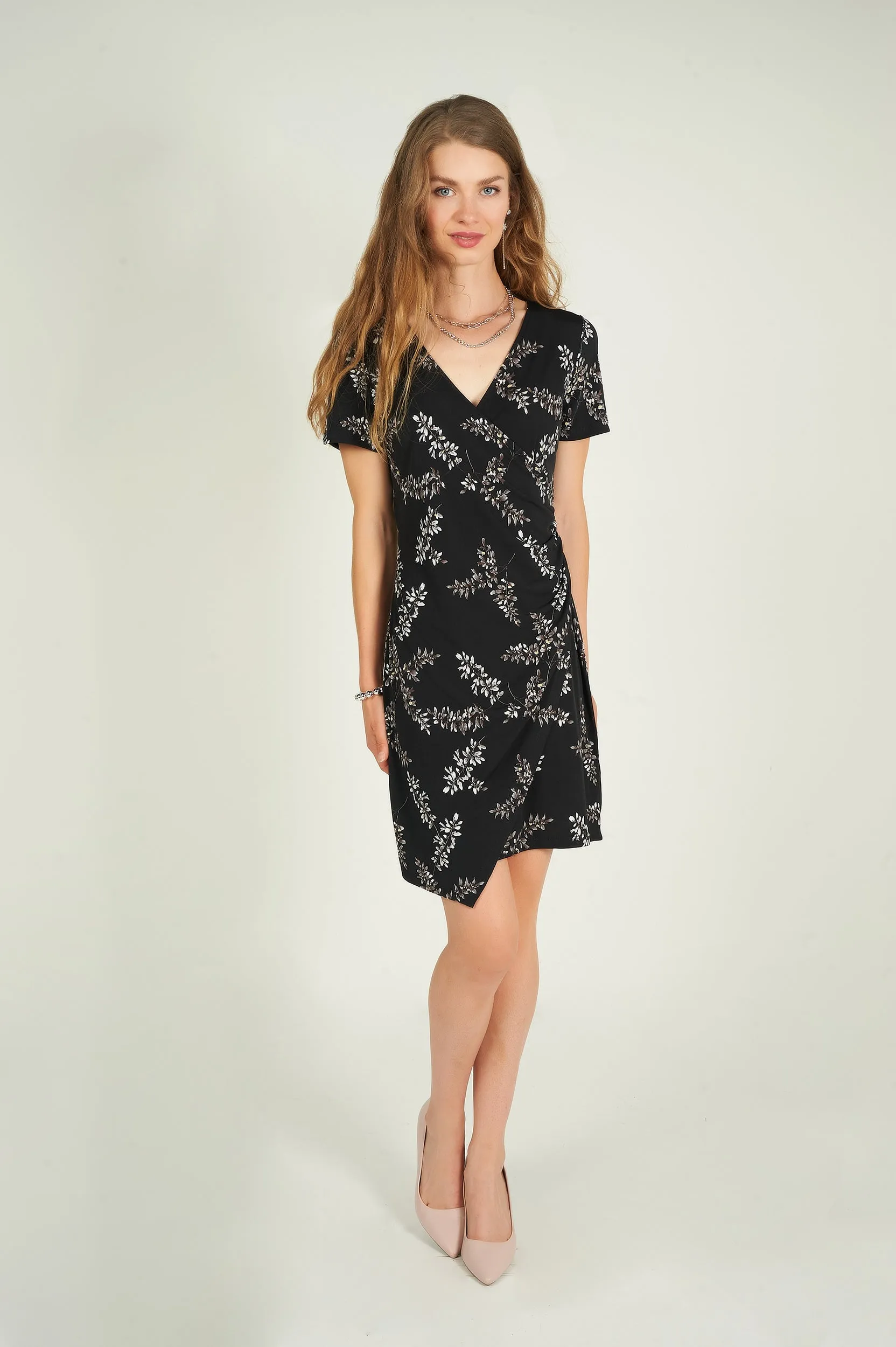 Robe portefeuille fleurie - LEXI-4 - (R-B15)
