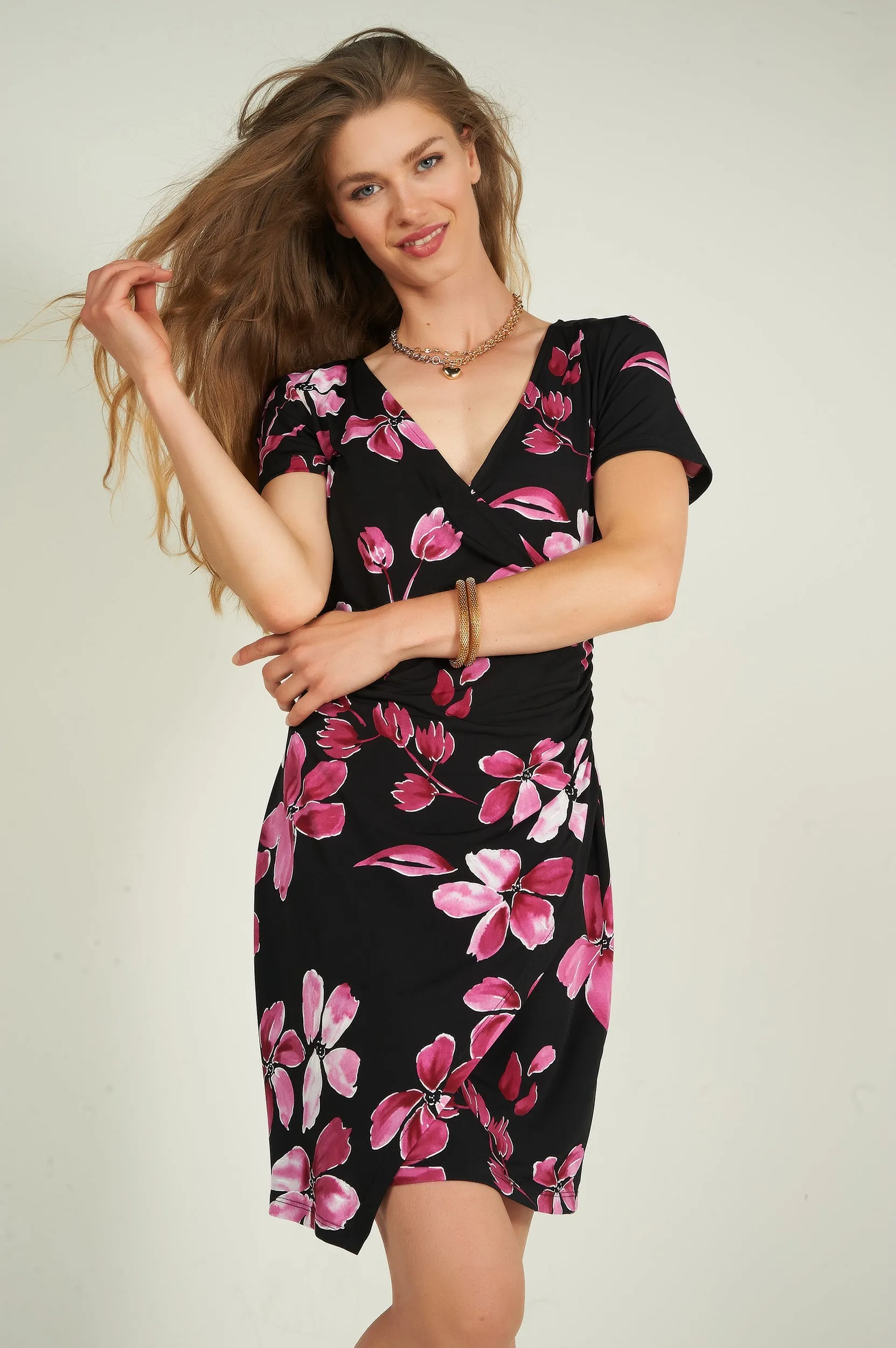 Robe portefeuille fleurie - LEXI-4 - (R-B15)