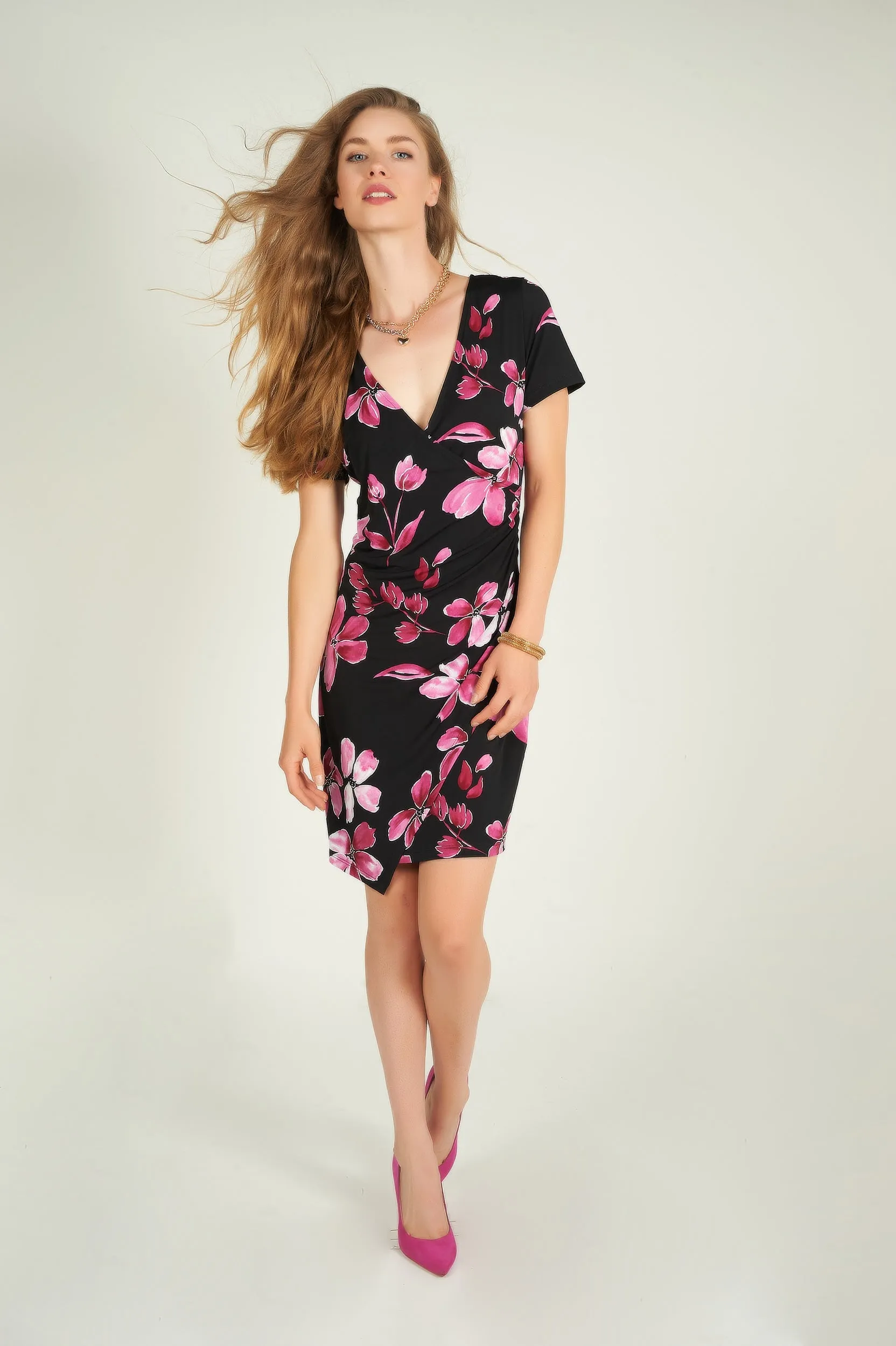 Robe portefeuille fleurie - LEXI-4 - (R-B15)