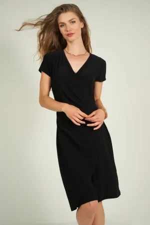 Robe portefeuille à manches courtes - CHI-U - (R-C13)