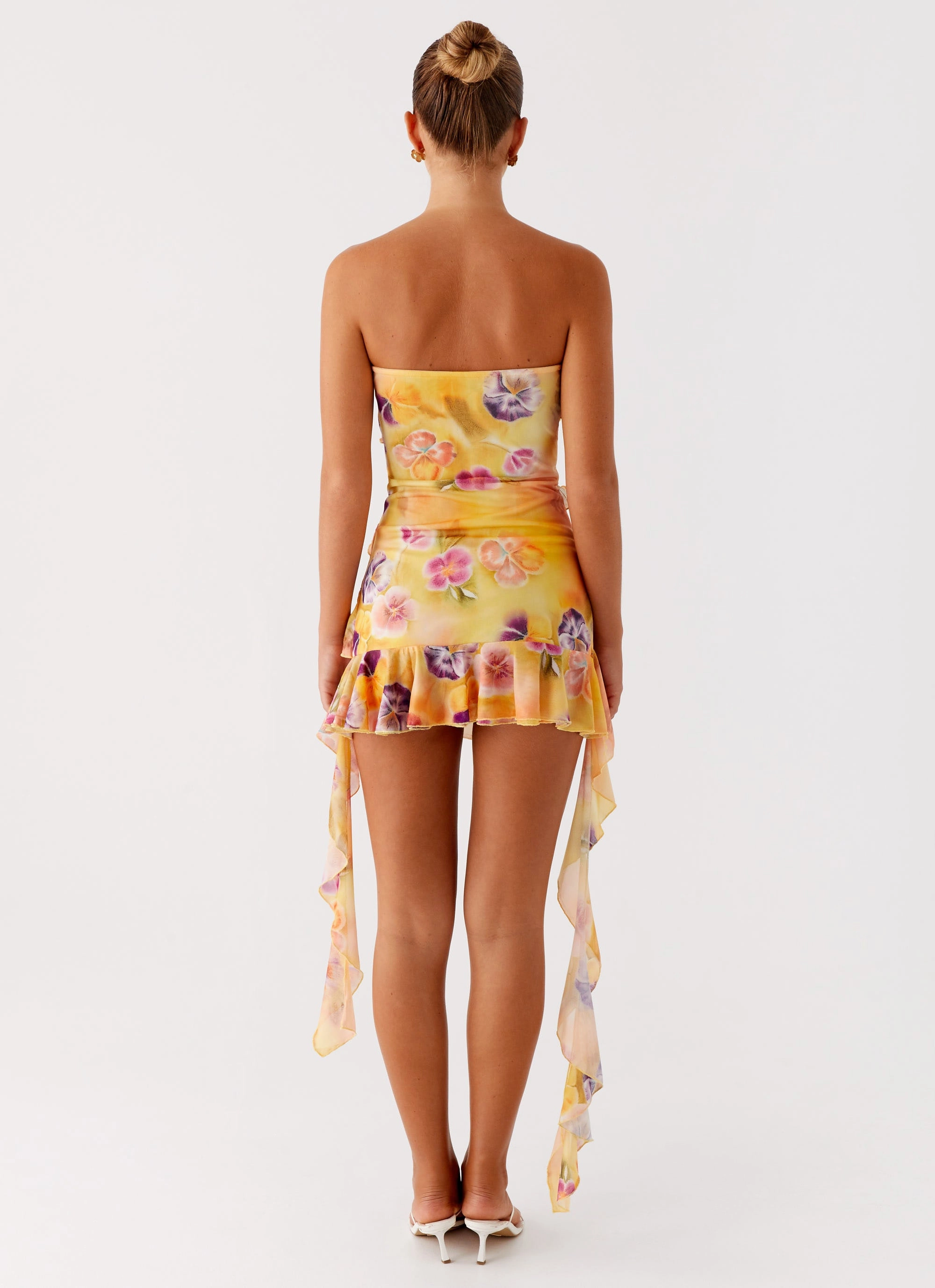 Dew Tone Sleek and Sleek Macey Mini Dress - Sunburst Floral