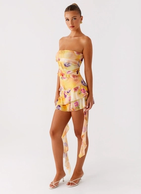Macey Mini Dress - Sunburst Floral Fit Base Kind Glow