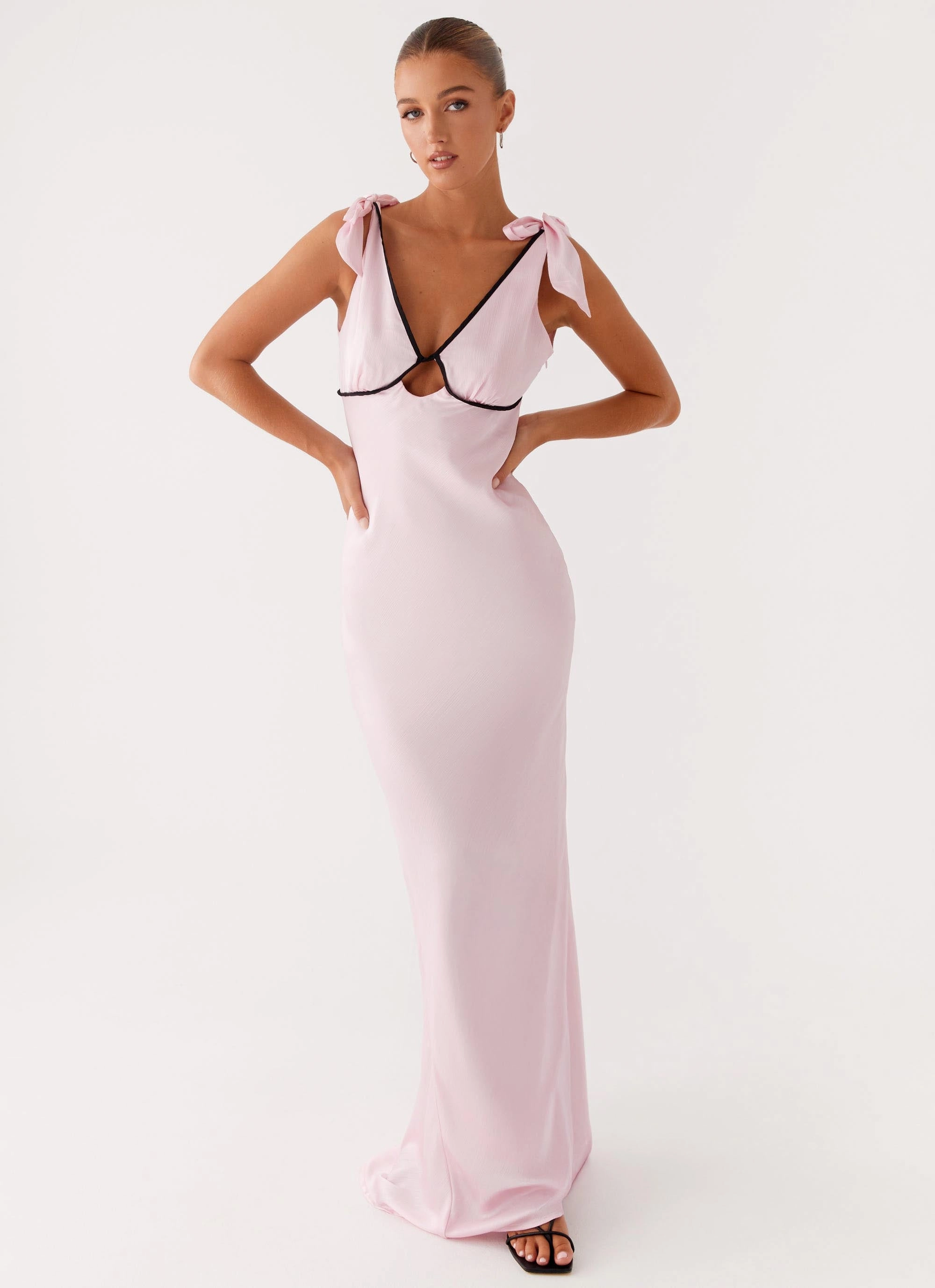 Wrap style Romeo Maxi Dress - Pink
