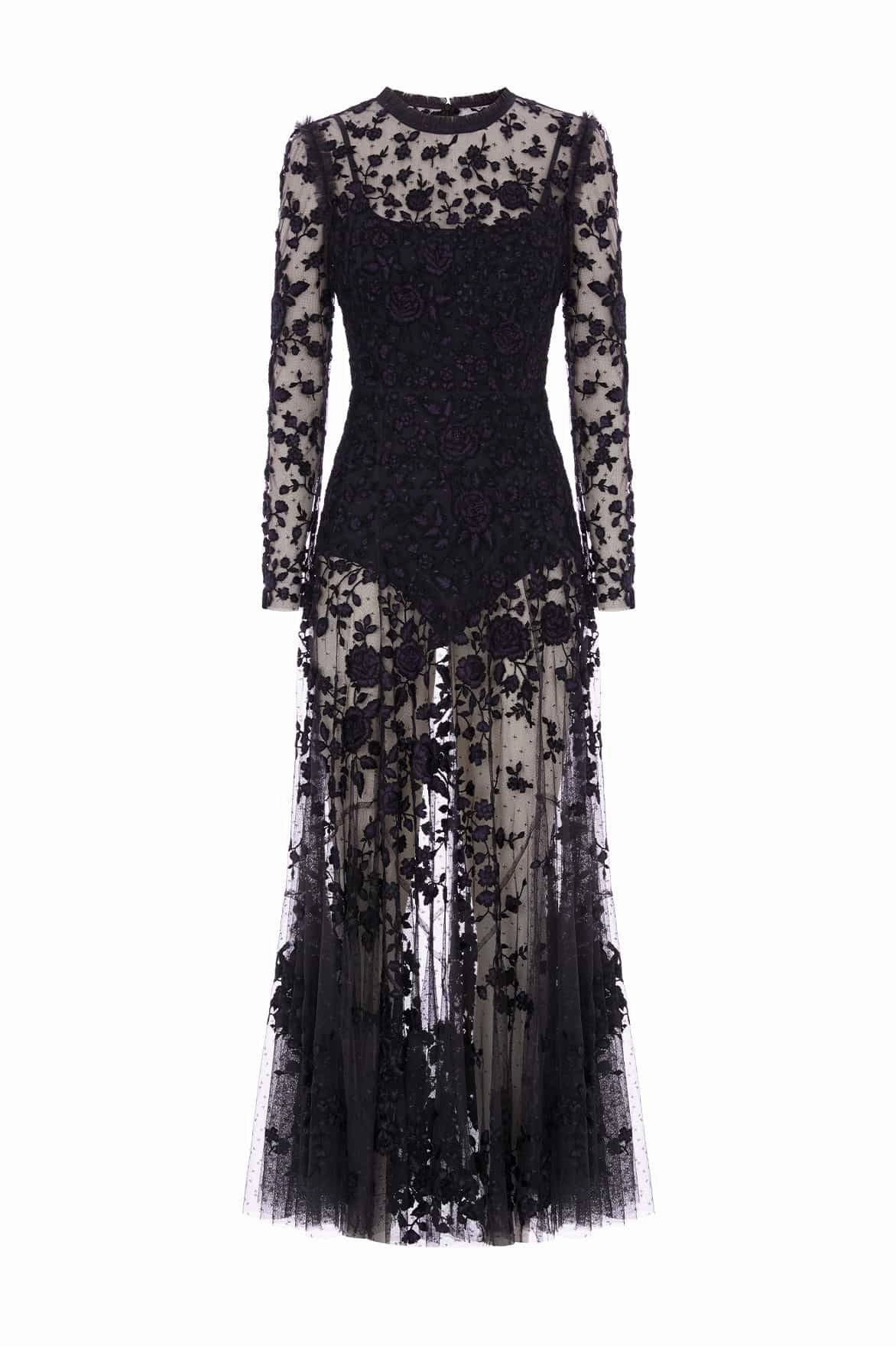 Korean Trend Clean Aesthetic Rosa Sheer Ankle Gown
