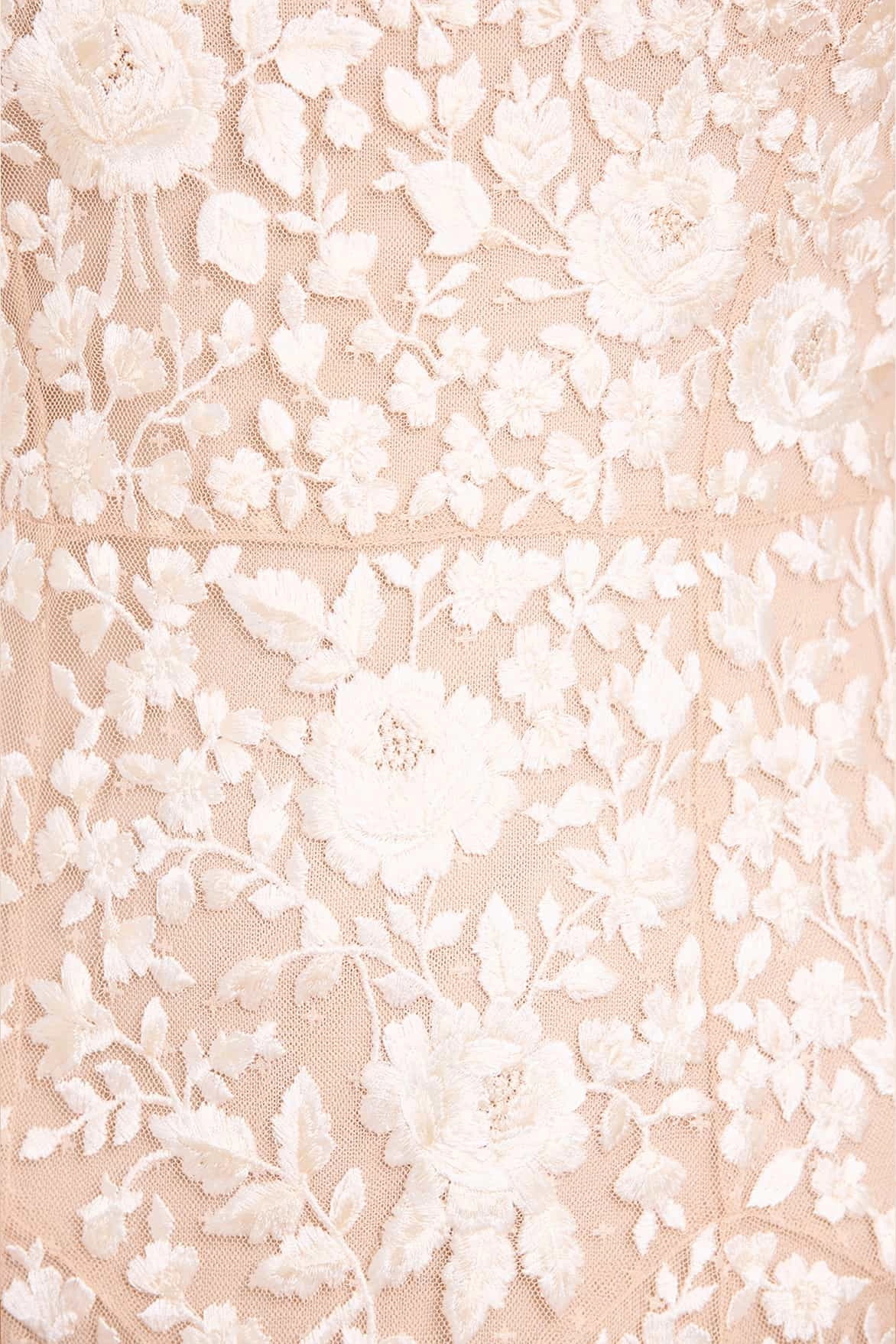 Rosa Sheer Ankle Gown Minimalist Waist