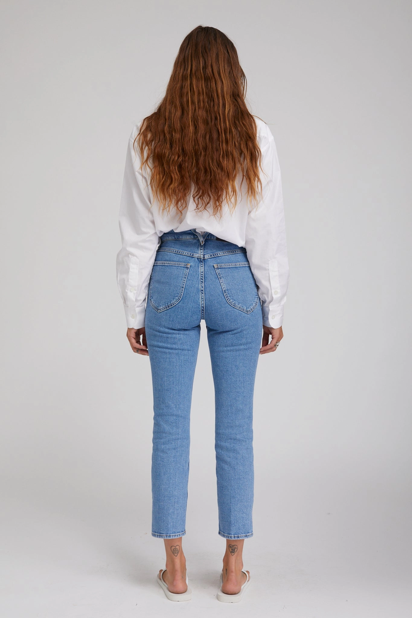 Rosa Slim Straight Leg Denim FrictionReducing