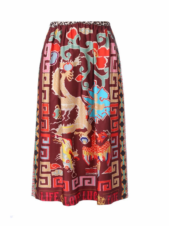 ROSALEE PRINTED SKIRT Sleek Motion Fashion Style