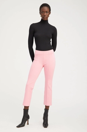 Yoga Ready Sweat Wicking Liner Rose Ankle Flare Pants with Pintucks