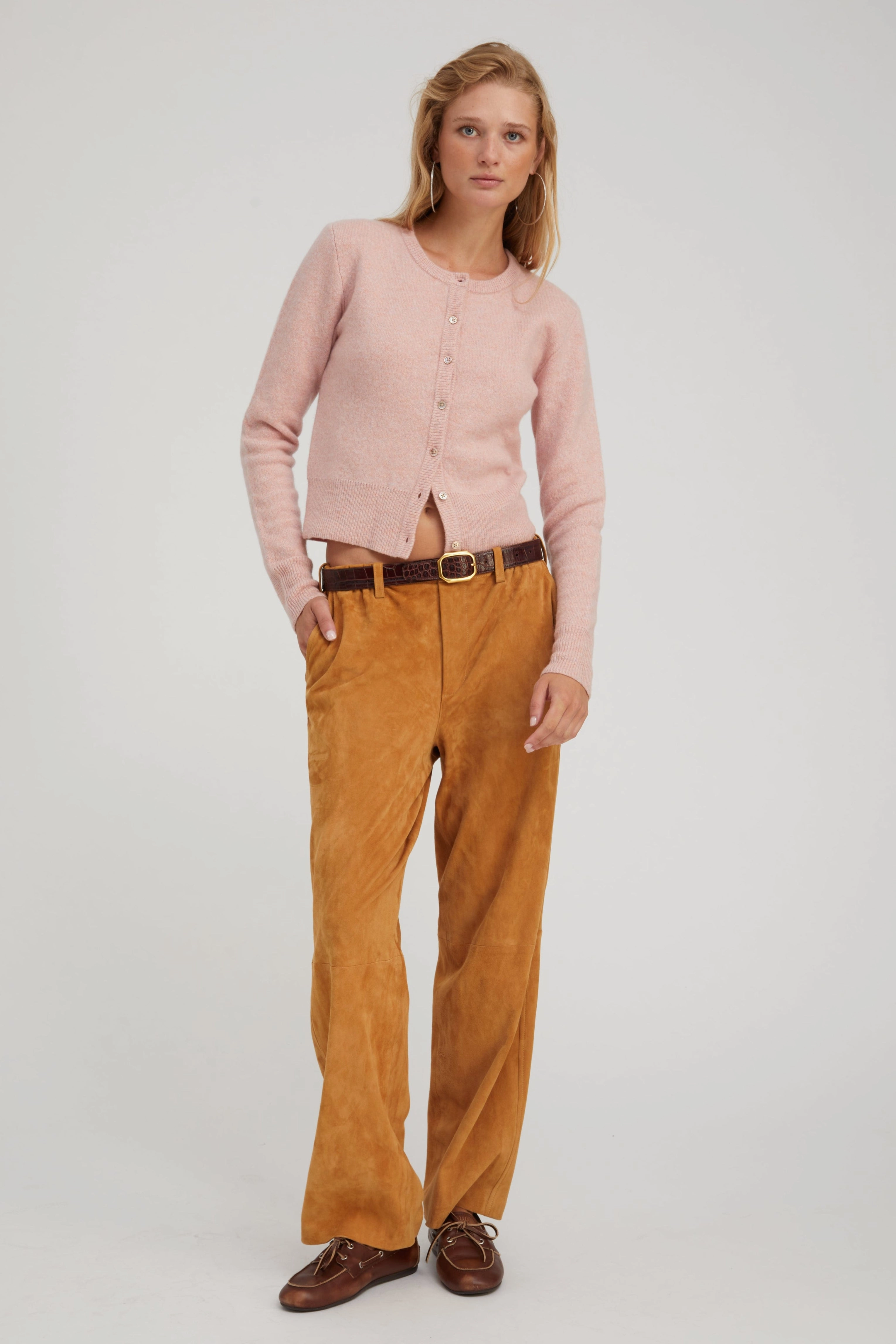 Soft Inner Lining PuckerFree Surface Rose Cashmere Baby Cardigan