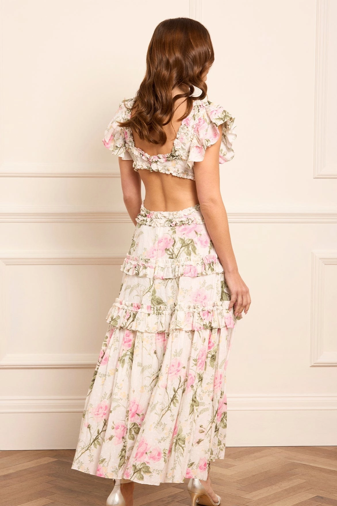 Rose Cotton Backless Ankle Gown Cool Movement