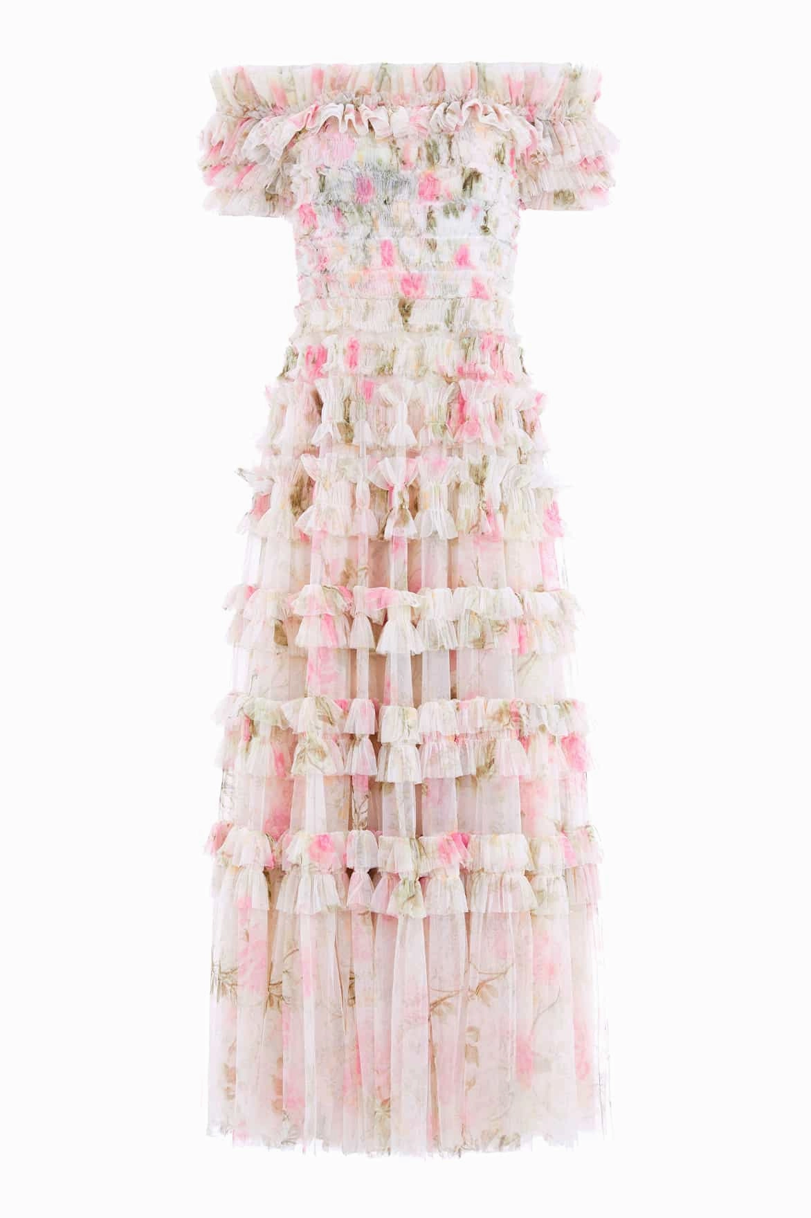 Sophisticated Edge Lightweight-Layer Rose Lisette Off-Shoulder Gown
