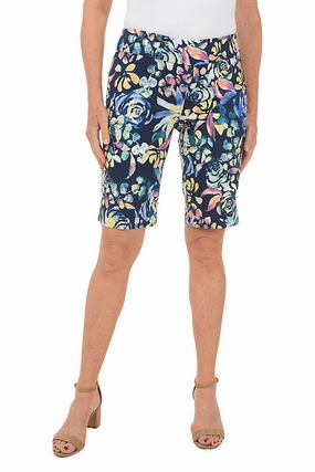 Rose Petals Pull-On Bermuda Short Comfy Look