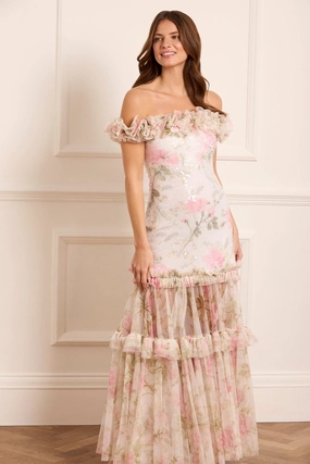 Rose Tallulah Off-Shoulder Gown Polished Finish Travel-Pack