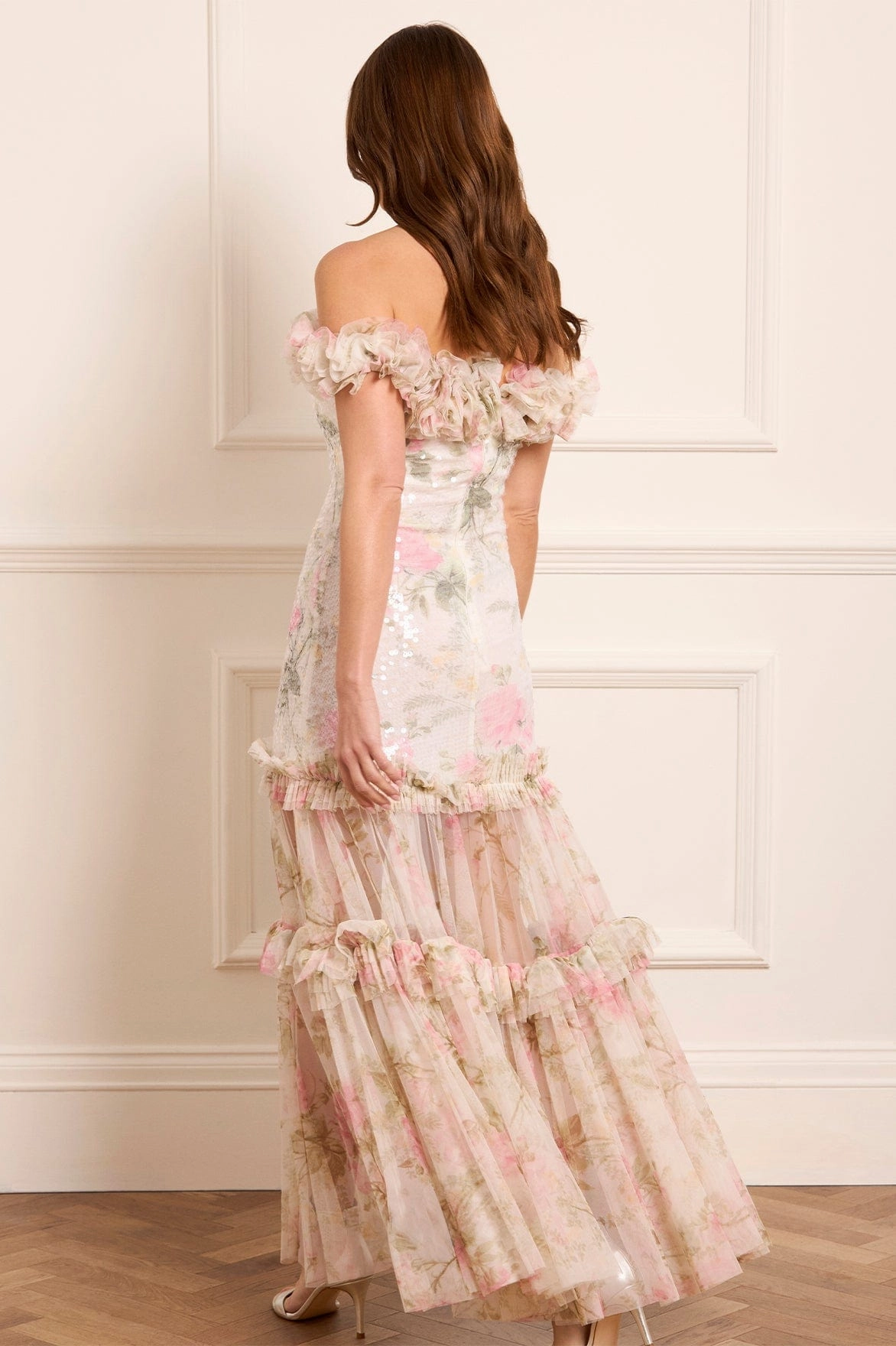 Fashionable Look Sleek Fit Rose Tallulah Off-Shoulder Gown