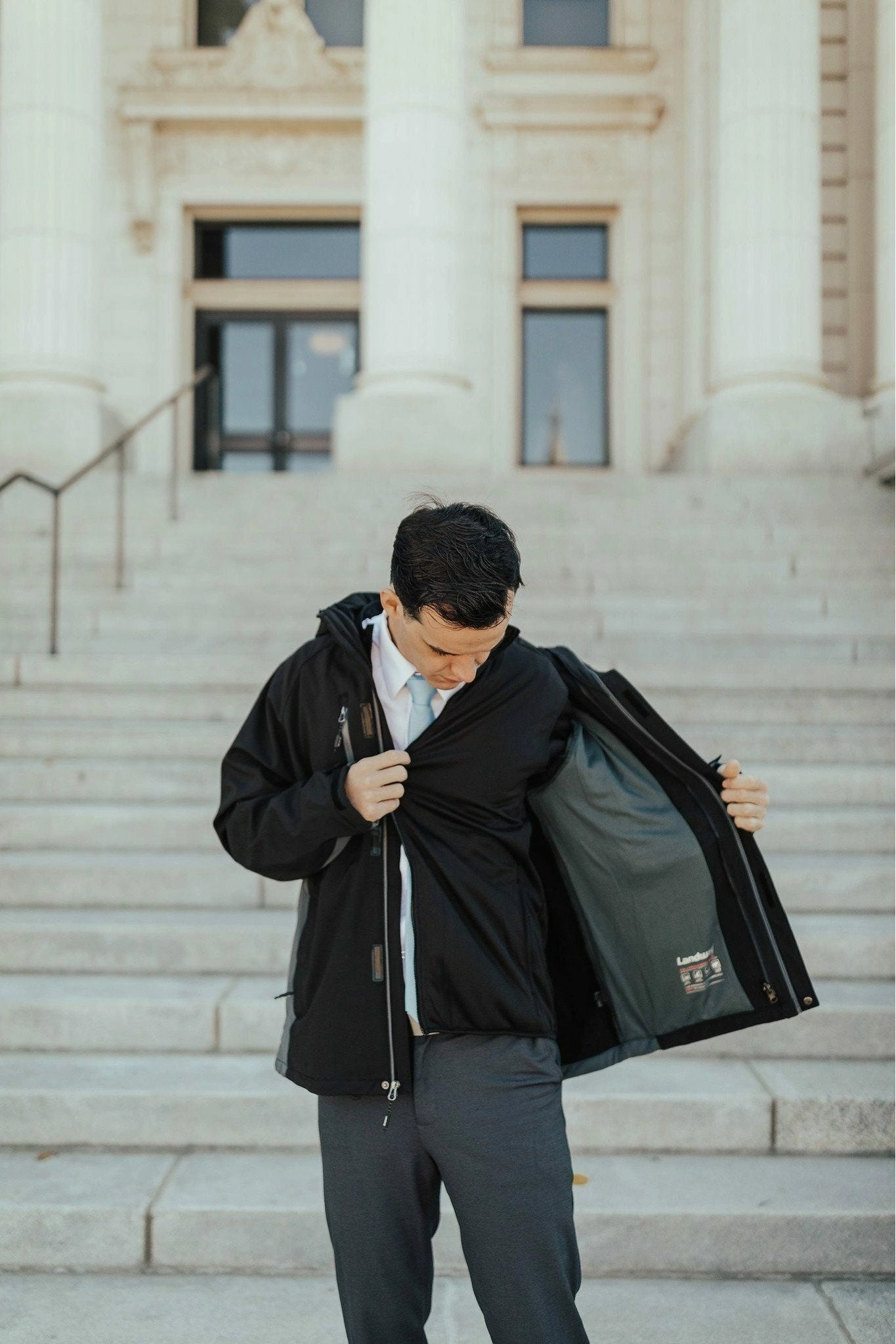 Landway 3-in-1 Coat Black/Charcoal Sporty Tee