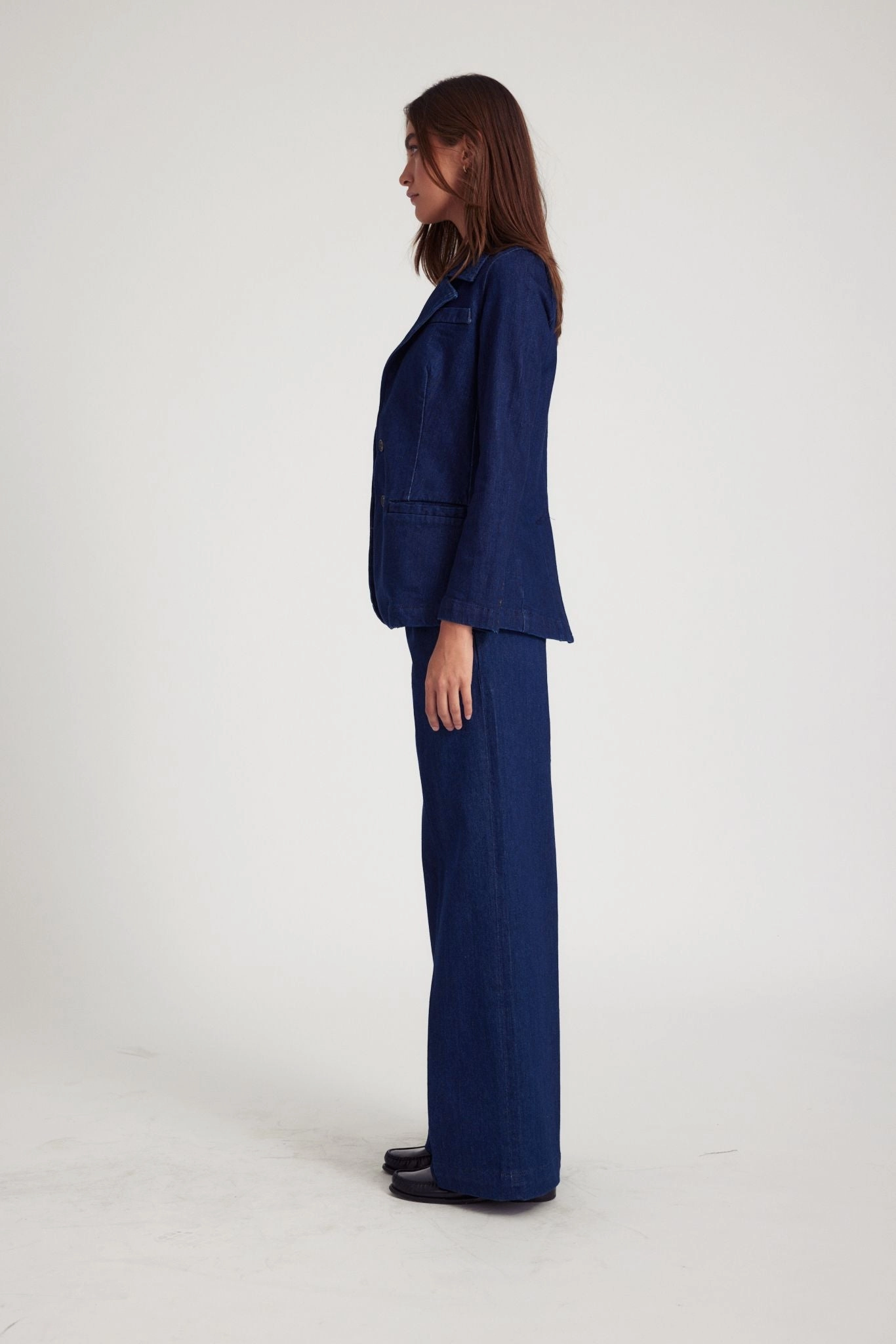 Layered Protection Stylish Comfort Rinse Denim Blazer