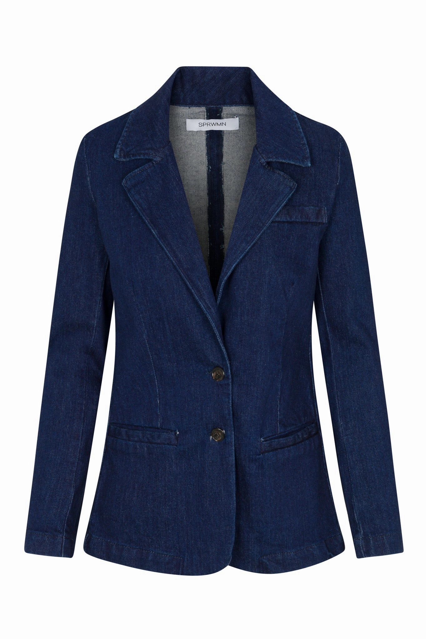 Rinse Denim Blazer Roll Up Hood Adjustable Drawstring Waist