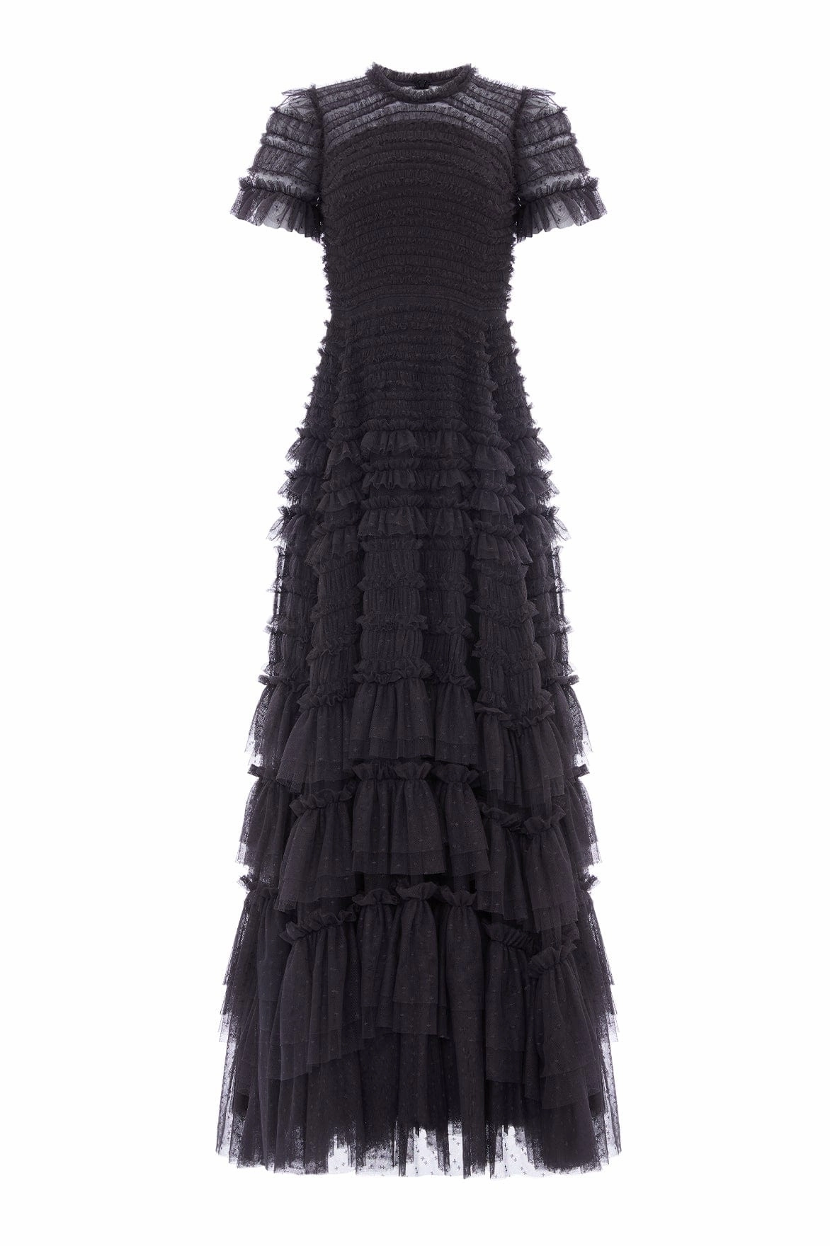 Modest Cut Valentine Ruffle Gown