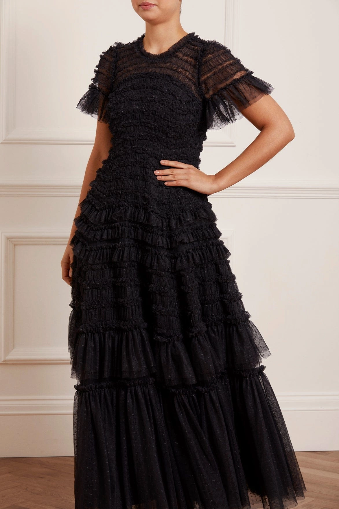 Valentine Ruffle Gown Casual event dress Curvy Glam
