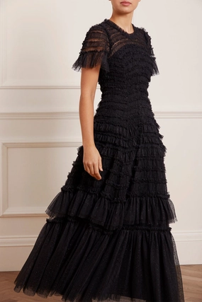 Balanced Texture Valentine Ruffle Gown