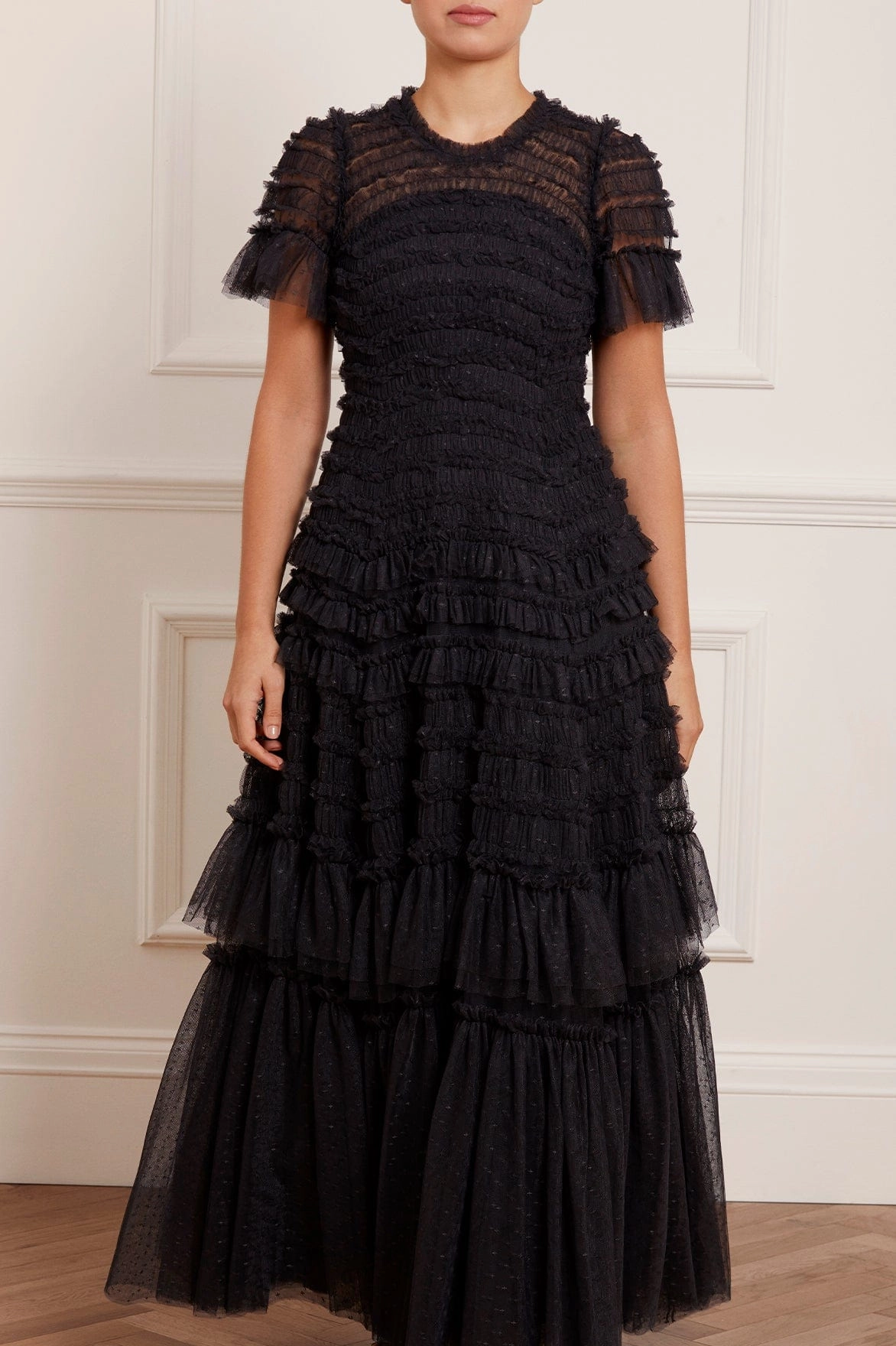 Mood Booster Vibrant Style Valentine Ruffle Gown