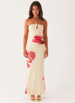 Rudy Maxi Dress - Orchid Yellow Elegant Waist Weekend Chic