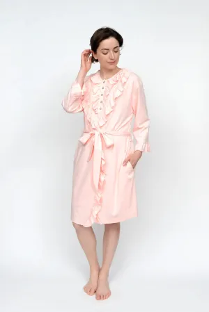 Ruffle Robe Pink