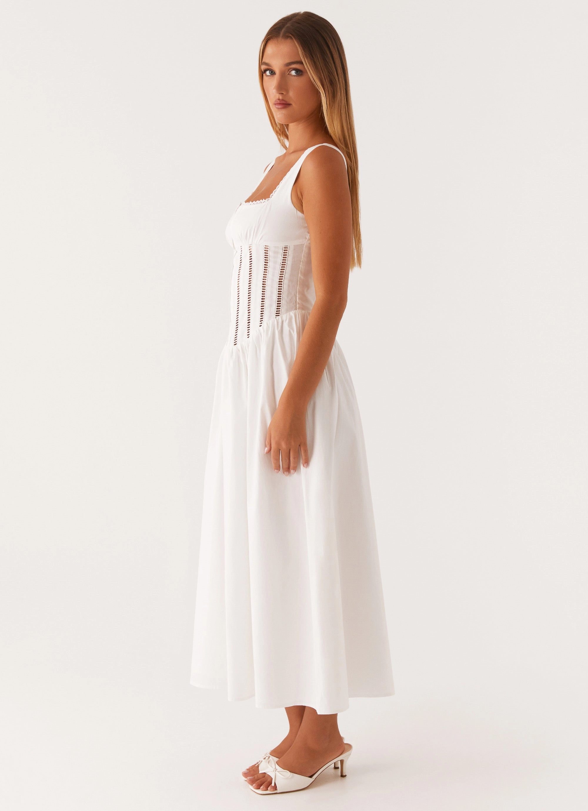Waiting On You Midi Dress - White Holiday-Party