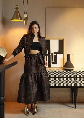 Luxury Feel Clean Outfit Belora Skirt in Black