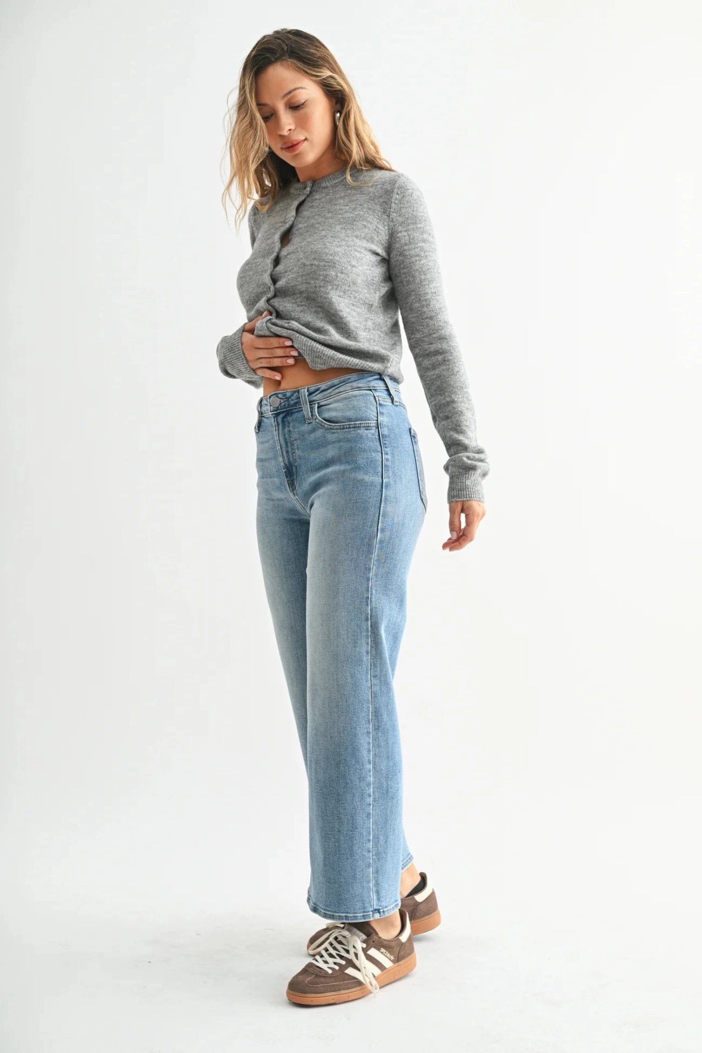 Core Item Polished Look MONICA WIDE LEG JEANS