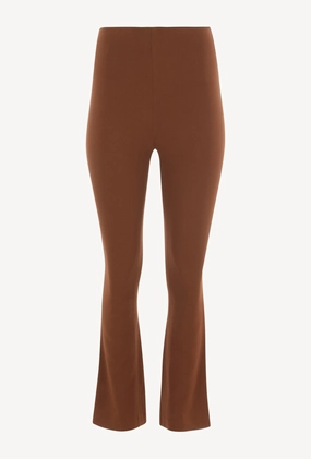 Cinnamon Twill Crop Flare Leggings ElasticWaistband