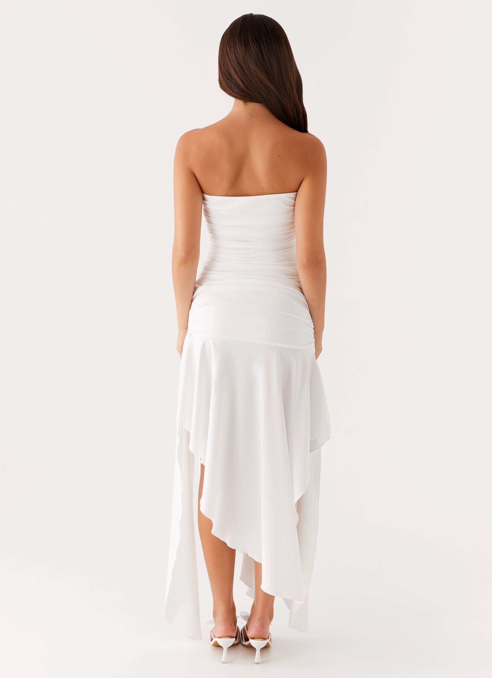 Ora Strapless Maxi Dress - White Flexible Mood