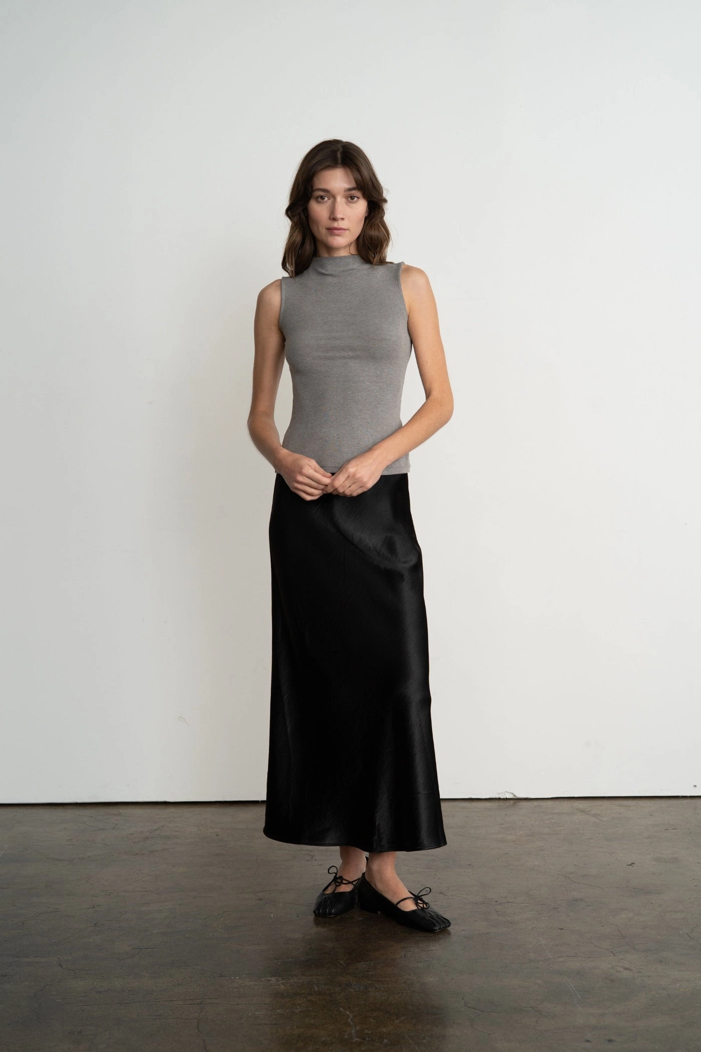 SABRINA SATIN LONG SKIRT Daily Mood All Occasion