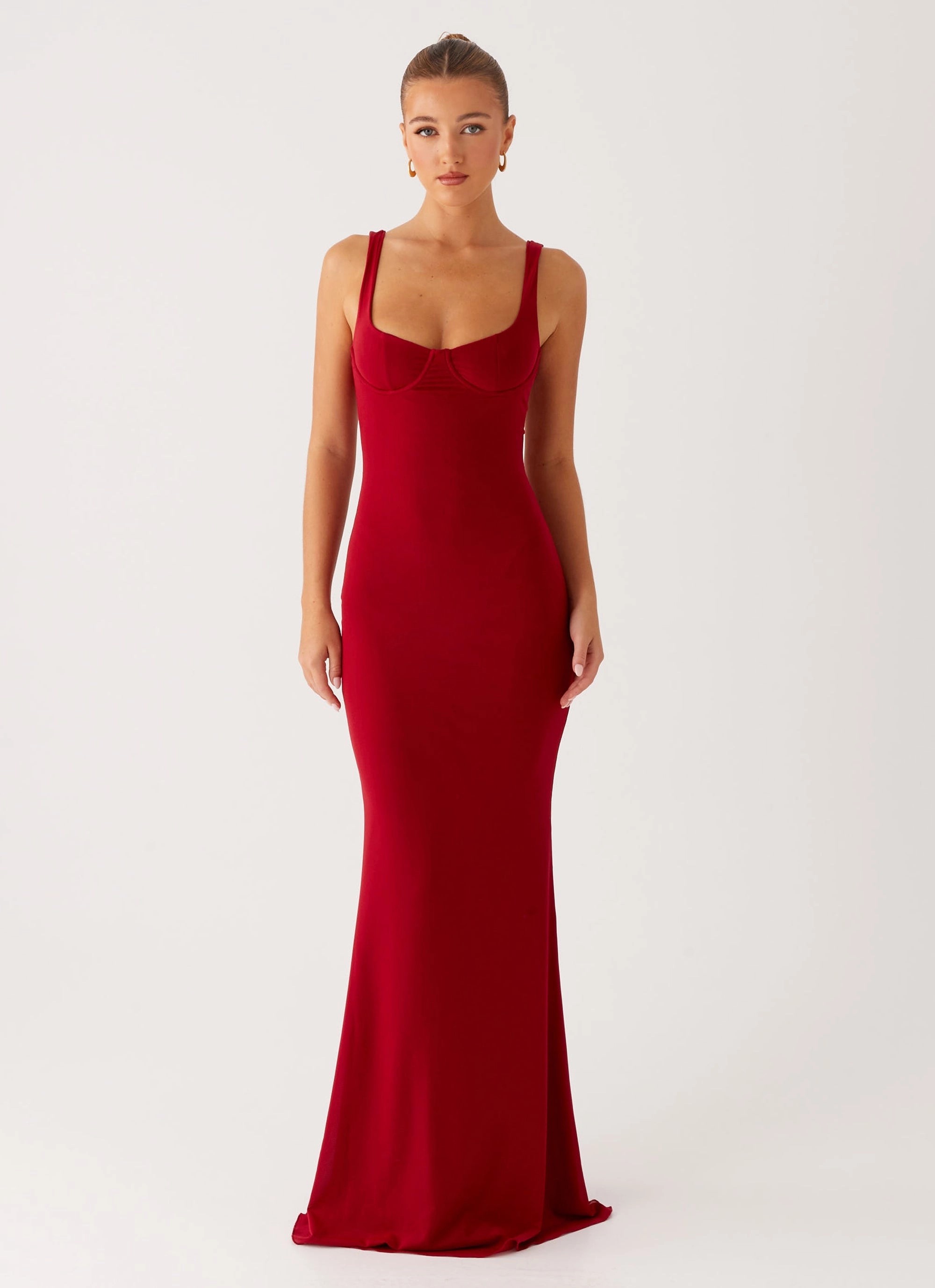 Safiya Maxi Dress - Maroon Japan Cool