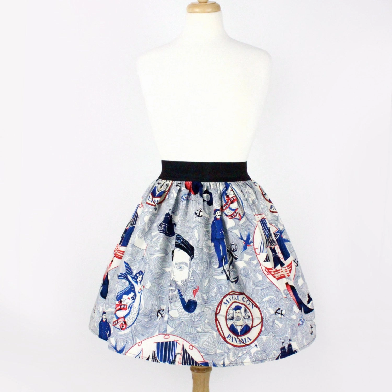 Outfit Moodset Tropical theme Sailor Jerry Rockabilly Nautical Pleated Skirt  #PS-J111