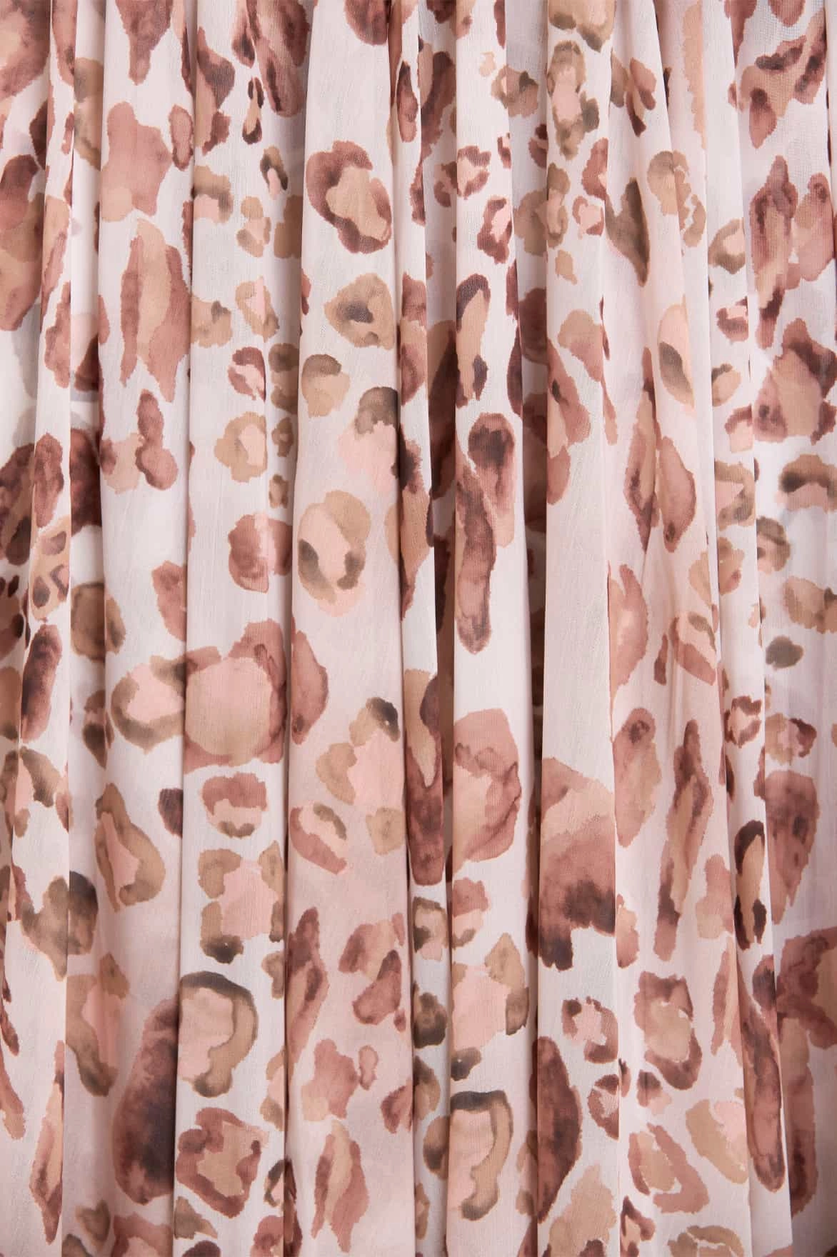 Leopard Chiffon Smocked Ballerina Dress Cool Drape Calm Finish