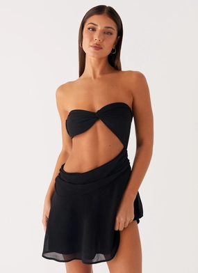 Charming Comfort Multipurpose Marbella Mini Dress - Black