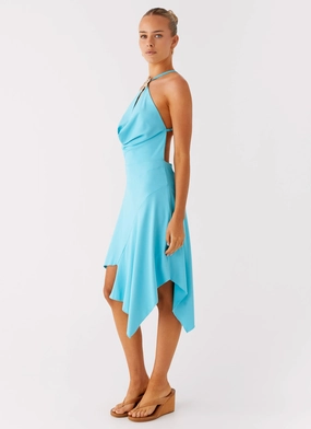 Salt Kiss Midi Dress - Turquoise Youth Charm