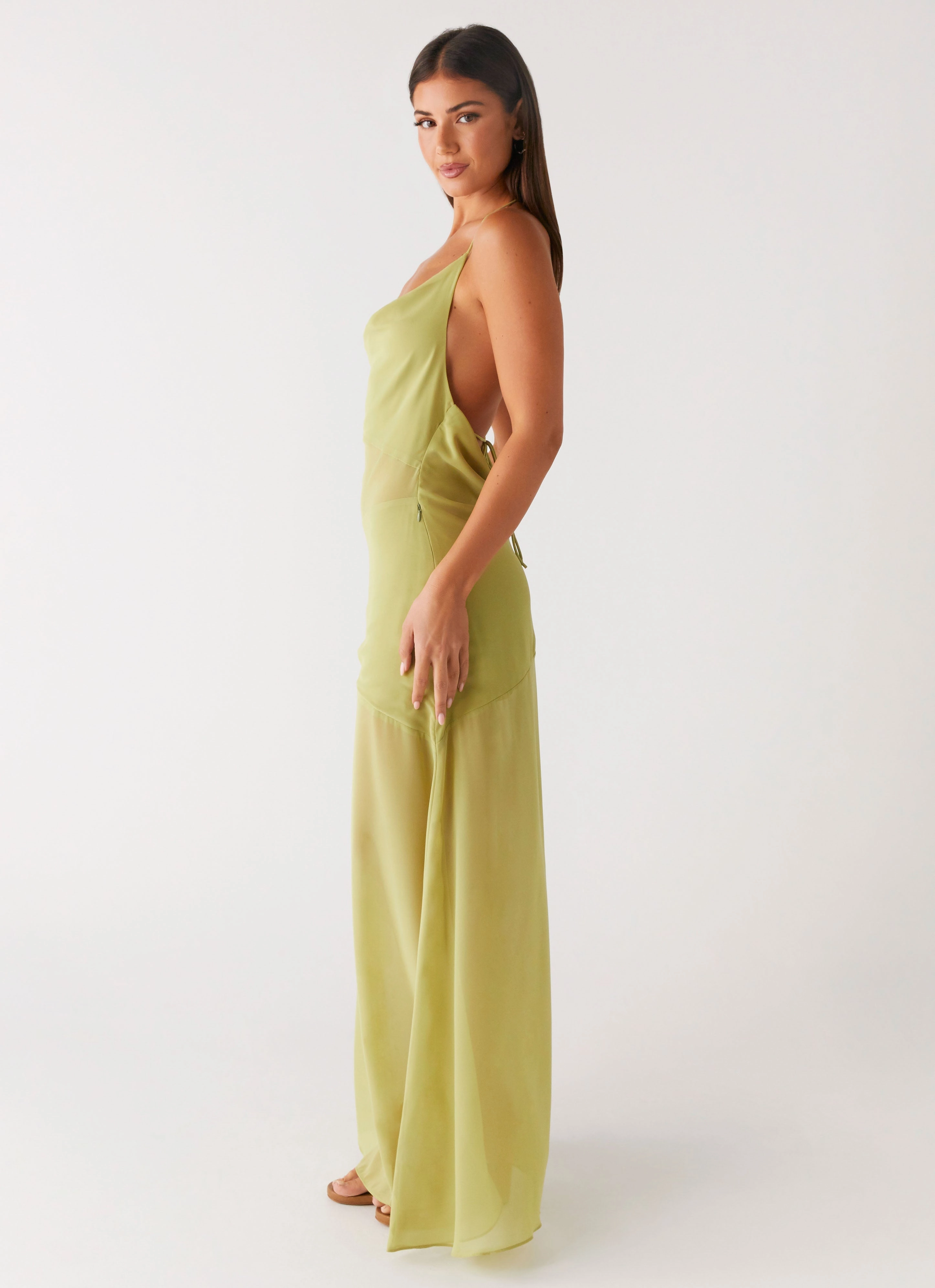 Samoa Maxi Dress - Lime Bold Elegance Summer Outfit